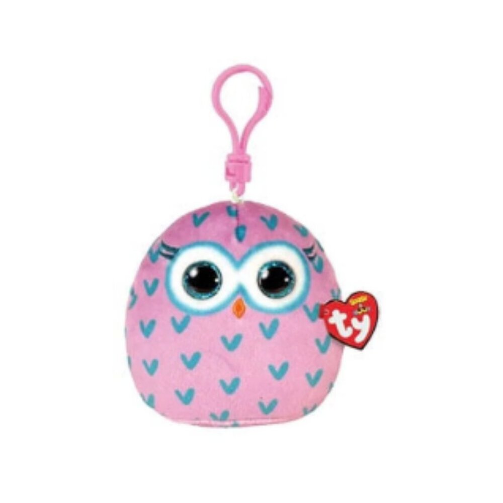 TY Mini Beanie Squish-A-Boos |‎ Winks the Owl | 2022 | NWT
